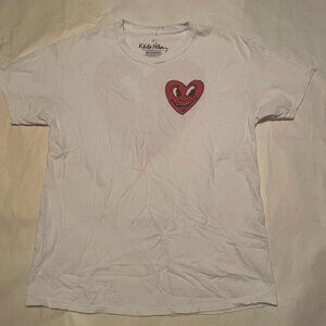 white tshirt with heart logo